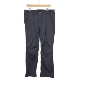 prAna‎ Pants Womens 14 Gray Hiking Outdoor Stretch Nylon Roll Up Pockets Regular